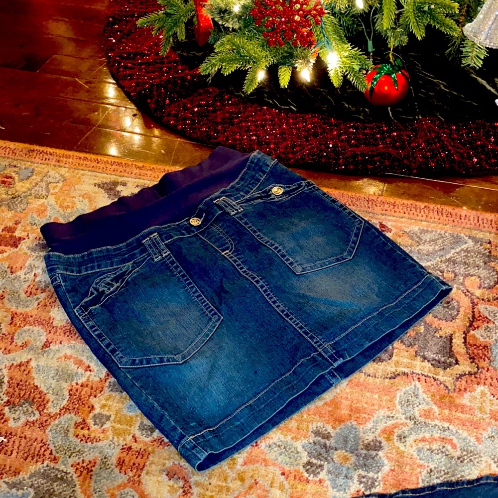 Maternity Jean Skirt